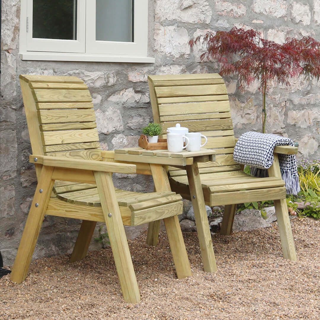 Photograph of a two seater outdoor furniture